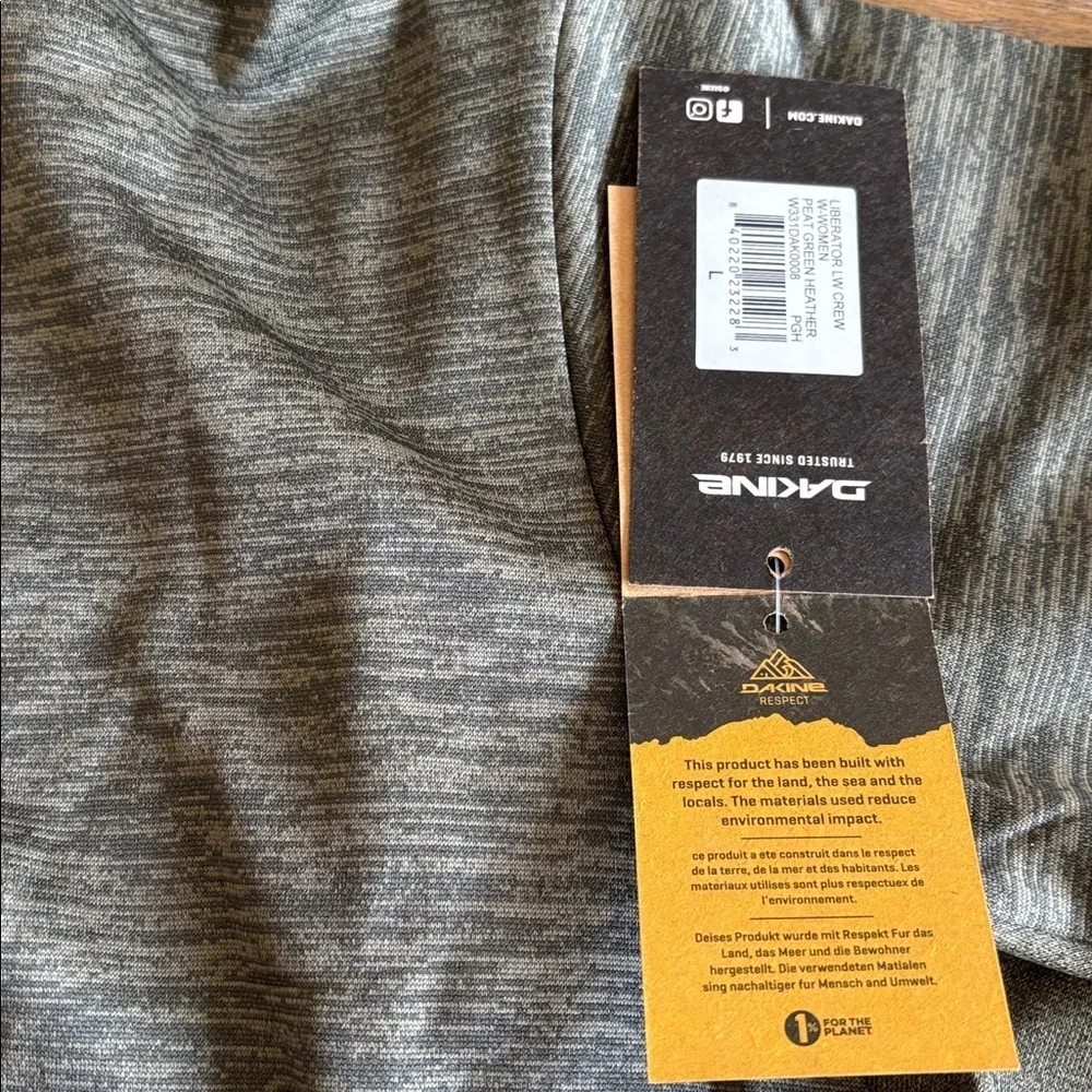 NWT Dakine Men's Sport Crewneck sweatshirt in Olive green and gray shades.Size L